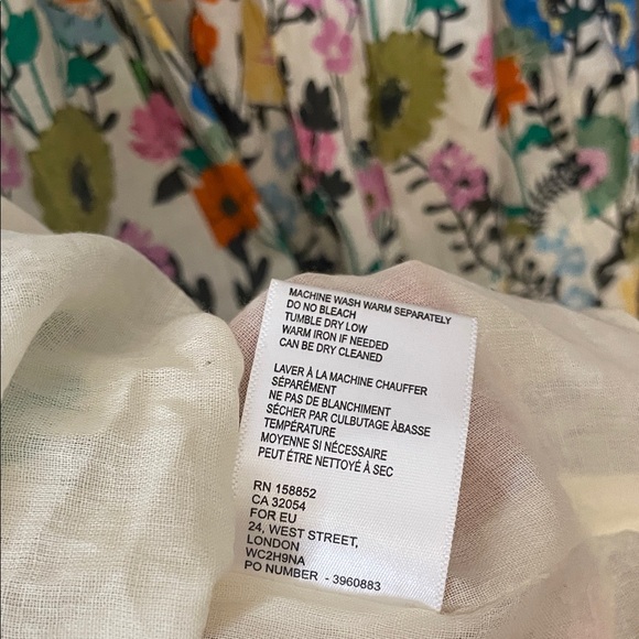 Floral Short Sleeve Mini Dress - White Multi - Picture 8 of 9